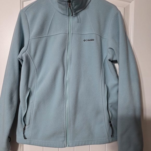 Columbia Light Blue Fleece Jacket - Picture 1 of 3